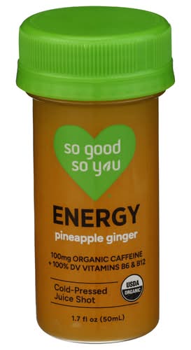 So Good So You Pineapple Ginger Energy Probiotic Juice Shot