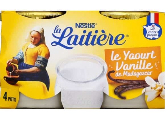 La Laitière - Yaourt au lait entier, vanille de madagascar (4 x 125g)
