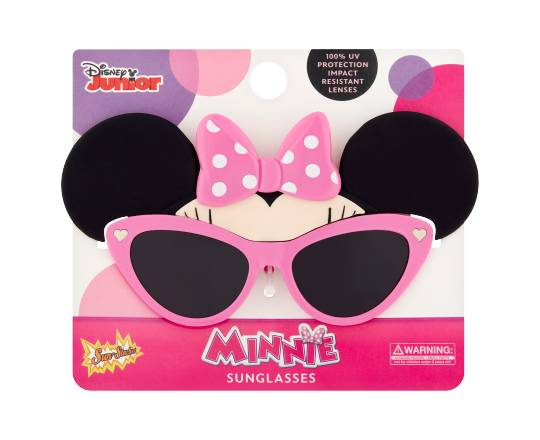 Sun-Staches Disney Junior Minnie Mouse Sunglasses, Black-Pink