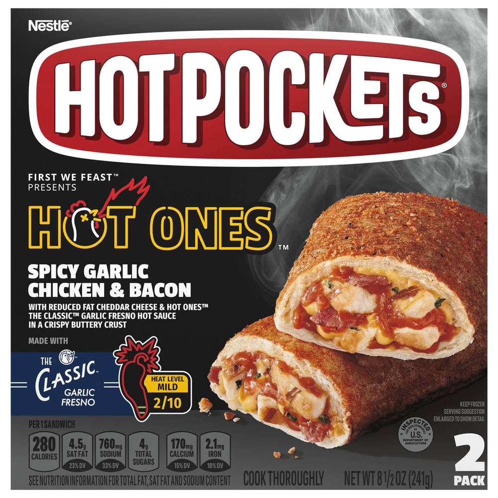 Hot Pockets Nestlé Chicken Bacon Ranch Sandwiches (2 ct)