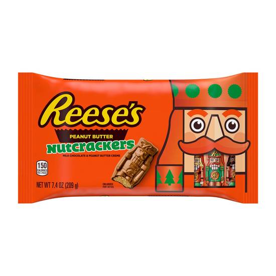 Order REESE'S Milk Chocolate Peanut Butter Creme Nutcrackers Candy, Christmas, 7.4 oz, Bag food online from CVS store, NESQUEHONING on bringmethat.com