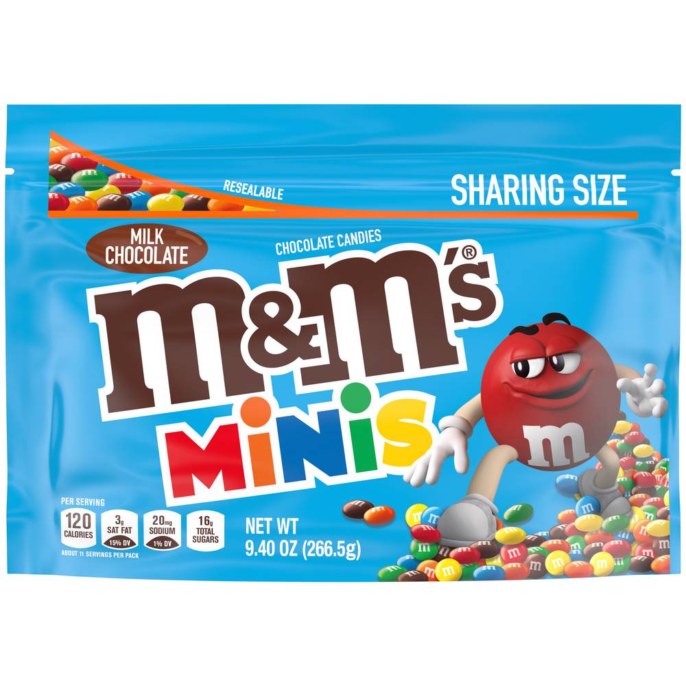 M&M's Minis Milk Chocolate Chocolate Candies Sharing Size.