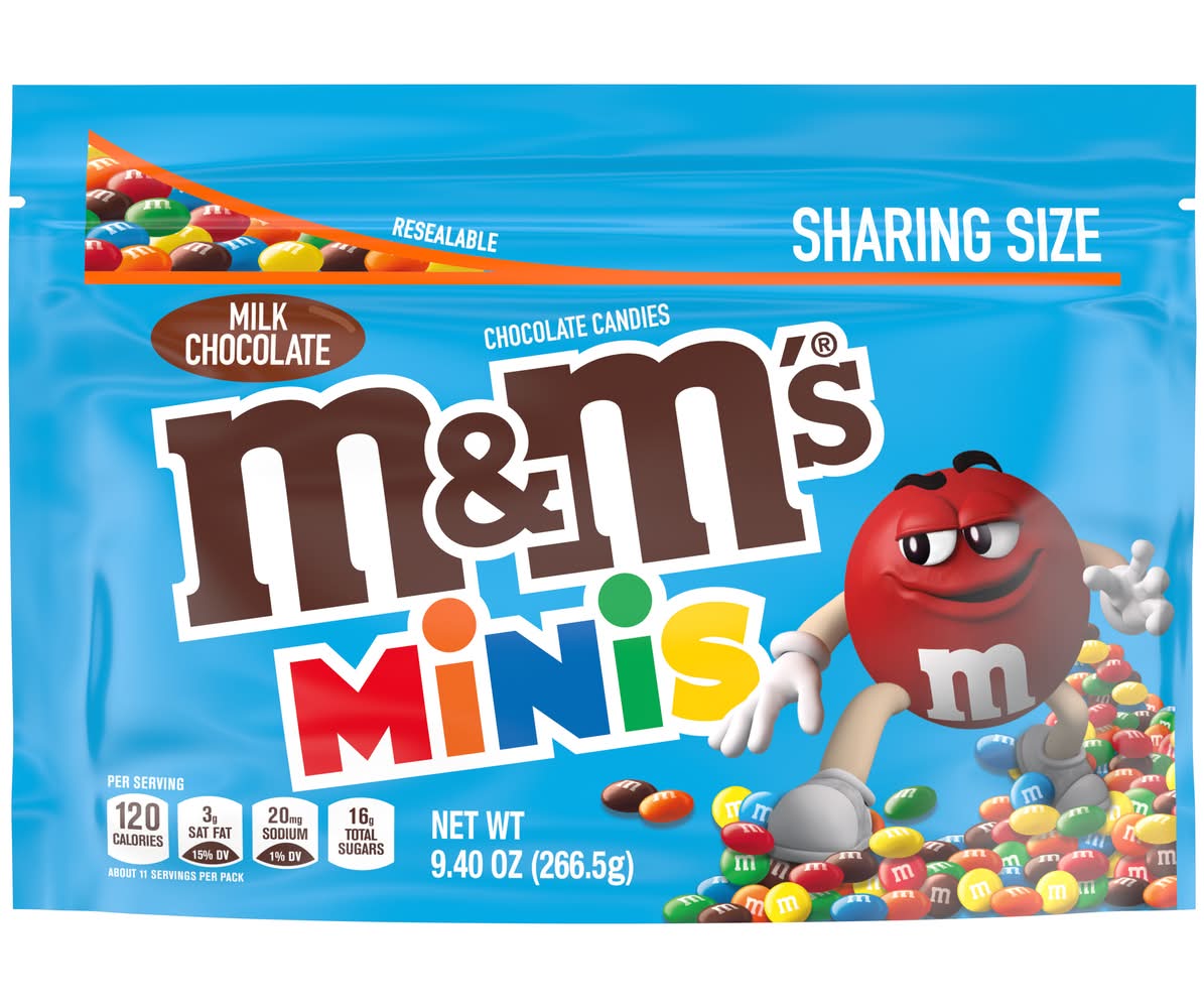 M&M's Minis Milk Chocolate Candies Sharing Size. (9.4 oz)
