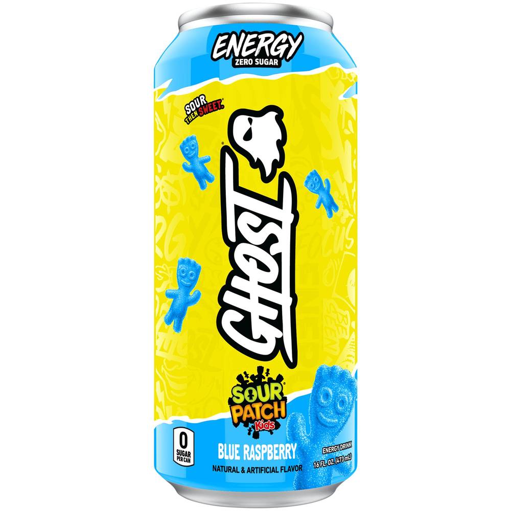 Ghost Energy Drink - Sour Patch Kid'S Blue Raspberry (1 Drink)