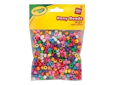 Crayola Pony Beads, Assorted Colors, 400/Pack (PAC3554-02CRA)