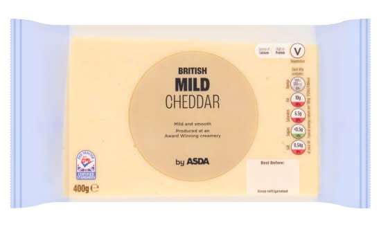 ASDA British Mild Cheddar Cheese (400g)