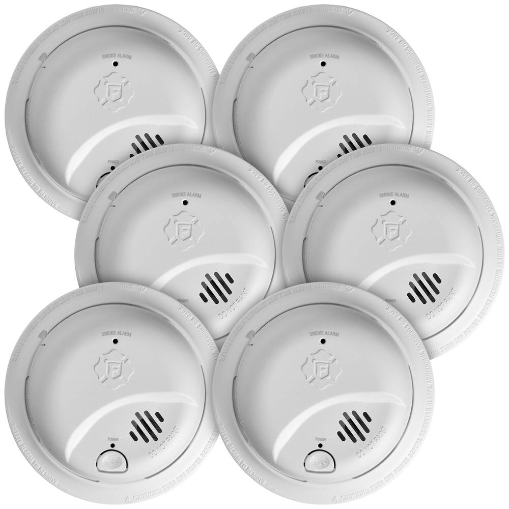 First Alert BRK 10-Year Battery Hardwired (with Battery Back-up) Ionization Smoke Detector (6-Pack) | 1046851