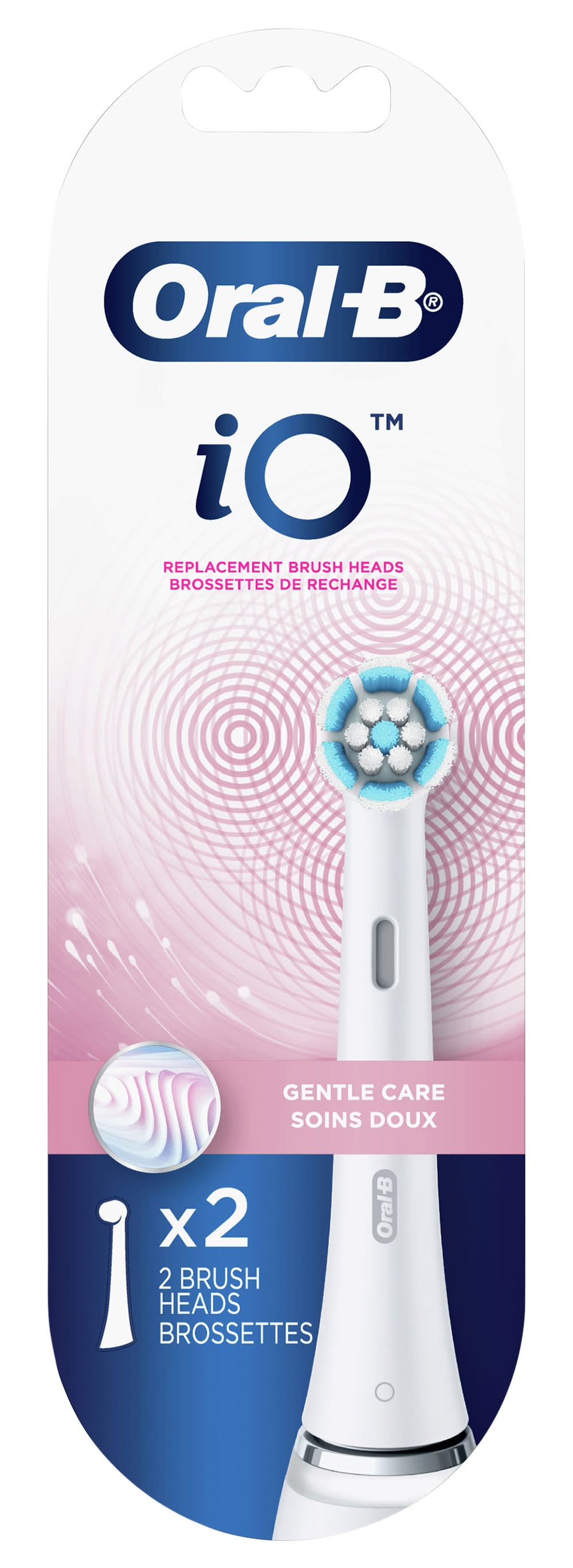 Oral-B Io Gentle Care Replacement Brush Heads, White (2 ct)