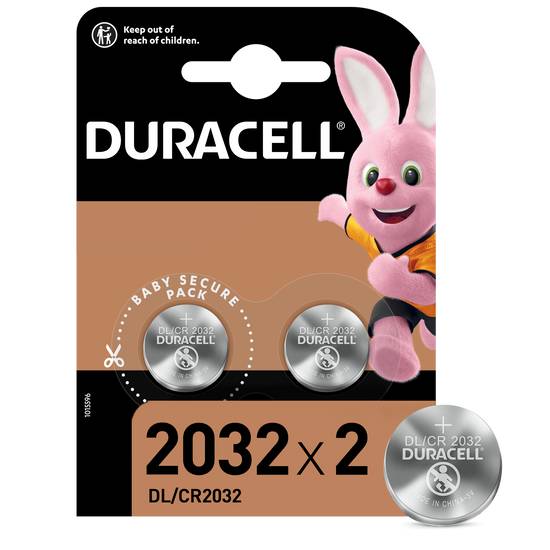 Duracell - Pile bouton lithium cr2032 3v (2 pièces)