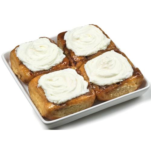 Gourmet Cinnamon Buns With Cream Cheese Icing 4 Pack 750 g