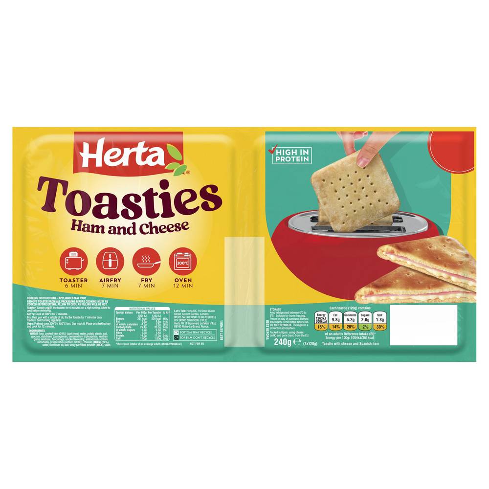 Herta 240g Ham & Cheese Toasties