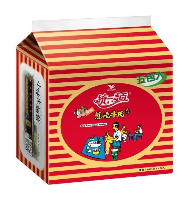 統一蔥燒牛肉風味麵5入 | 450 g #28002051