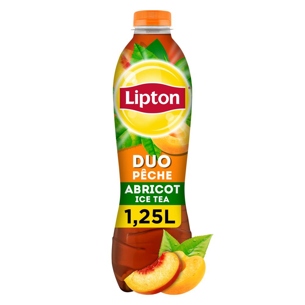 Lipton - Ice tea duo saveur pêche abricot (1,25L)