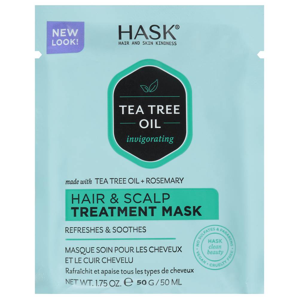 Hask Tea Tree Oil & Rosemary Hair & Scalp Treatment Mask (1.8 oz)