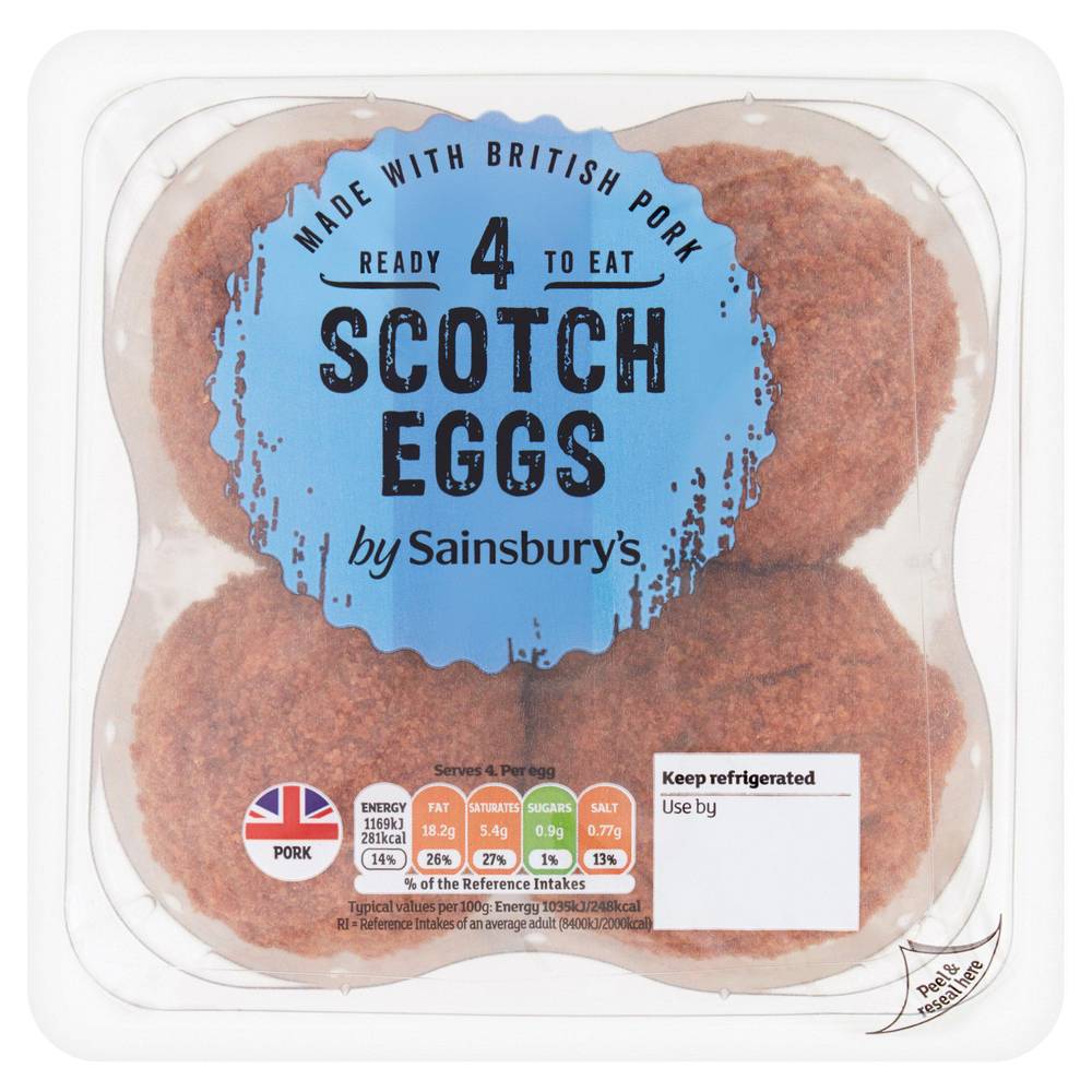 Sainsbury's Scotch Eggs x4 452g