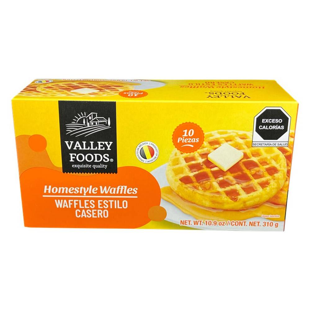 Valley foods waffles estilo casero (caja 310 g)