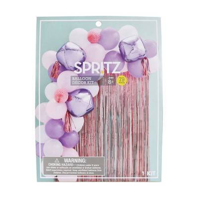 Spritz Balloons Arch With Backdrop (l/pink-purple-lavender) (79 ct)