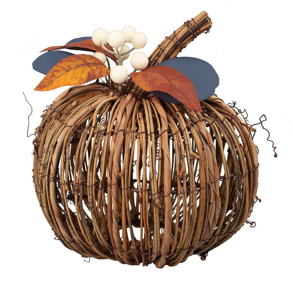 Holiday Living 7.5-in Harvest Rattan Pumpkin Decor | 88G3371A