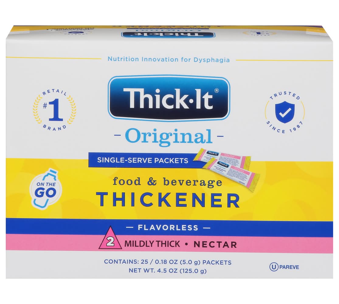 Thick It 2 Mildly Thick Nectar Original Food & Beverage Thickener (0.18 oz, 25 ct)