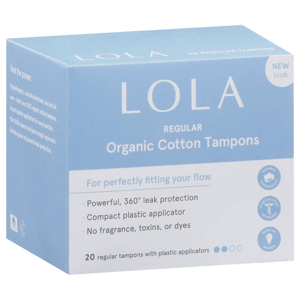 Lola Regular Organic Cotton Tampons (1.28 oz)