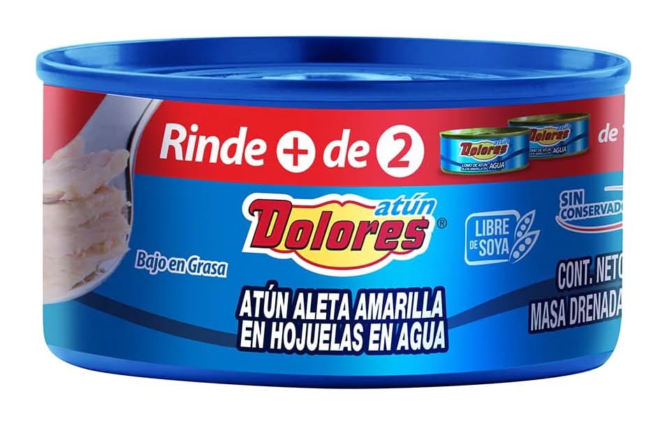 Dolores · Atún aleta amarilla en hojuelas en agua (295 g)