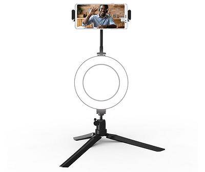 8" Desktop LED Ring Light with Stand & Phone Mount
