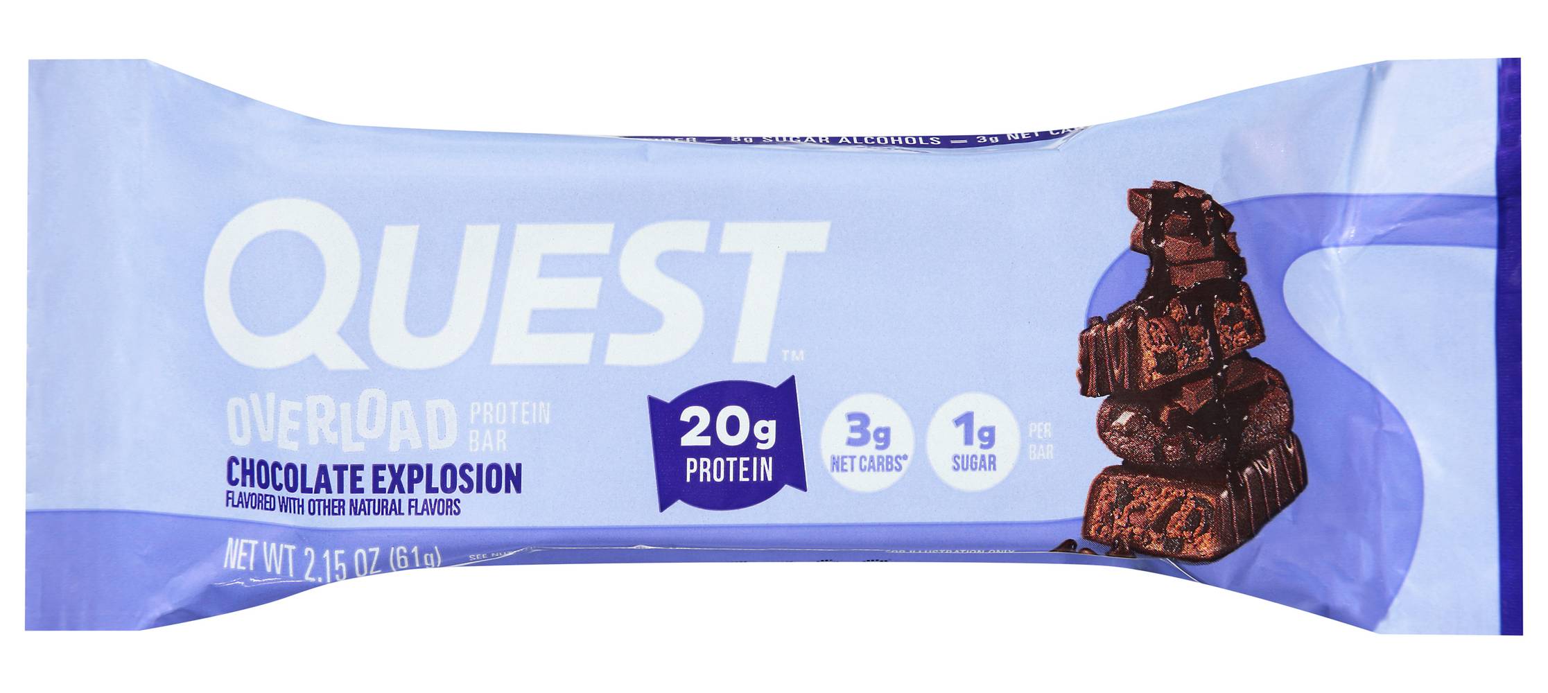 Quest Overload Protein Bar, Chocolate Explosion (2.15 oz)
