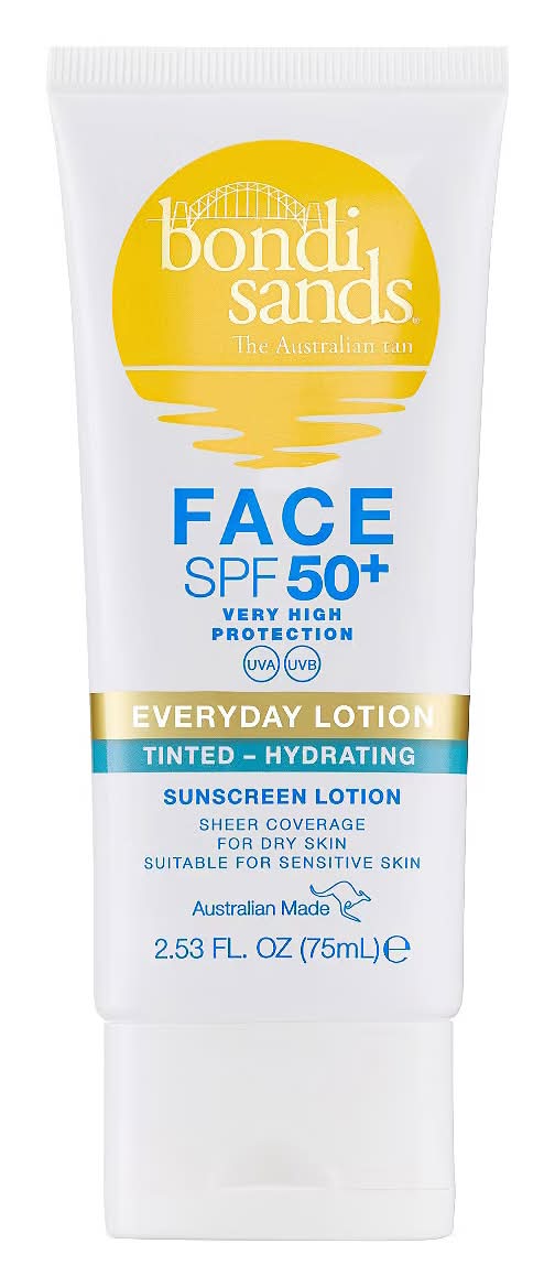 Bondi Sands Spf50+ Fragrance Free Face Hydrating Tinted Lotion 75Ml
