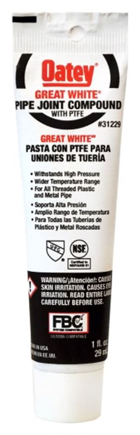 Oatey Great White White Pipe Joint Compound 1 Oz