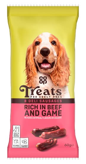 Co-Op Ttreats For Dogs Sausages Rich in Beef & Game (8 pack)