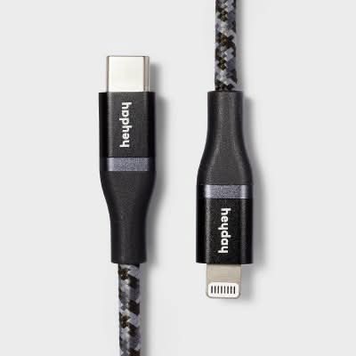 Heyday Lightning To USB C Braided Cable (4' /Black)
