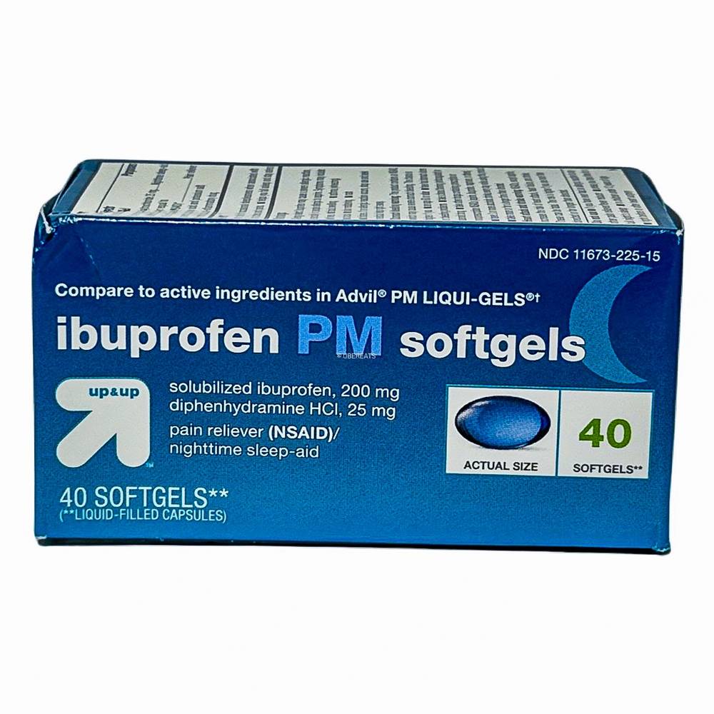 Ibuprofen (NSAID) PM Pain Reliever & Nighttime Sleep Aid Softgels - 40ct - up & up™