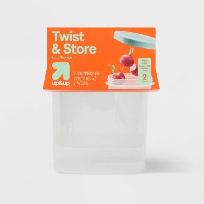 up&up Twist & Store Large Round Food Storage Containers (2 ct)