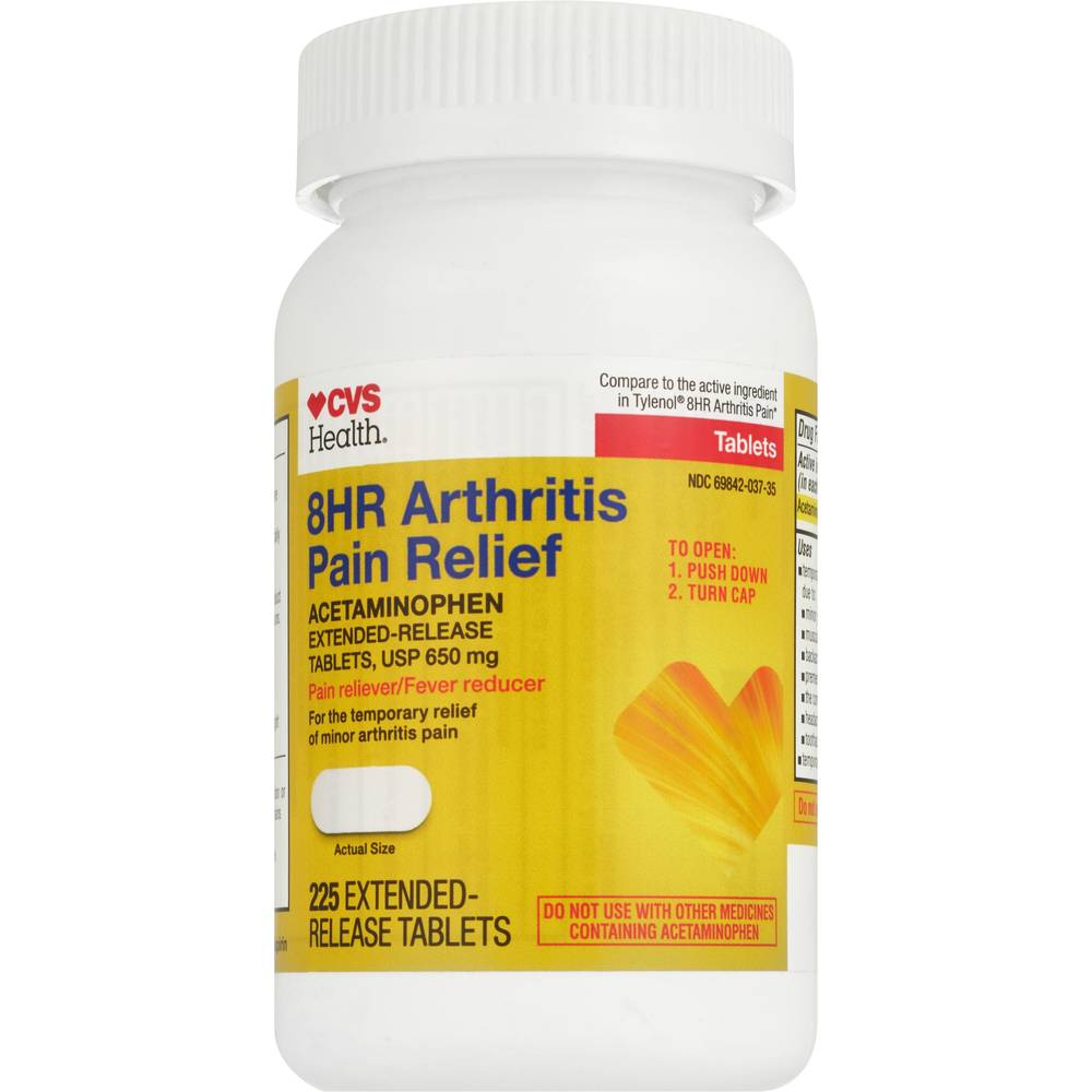 CVS Health 8HR Arthritis Pain Relief Acetaminophen 650 MG Caplets, 225 CT