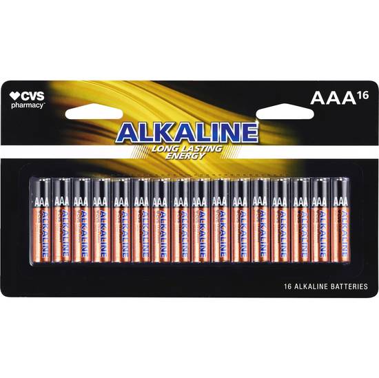 CVS Alkaline Batteries AAA, 16 ct