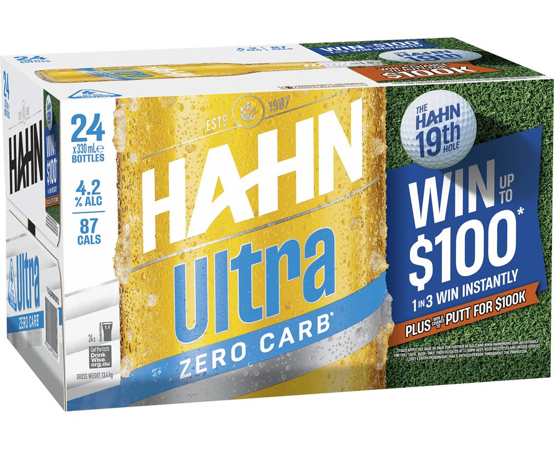 Hahn Ultra Low Carb Bottles 24x330ml