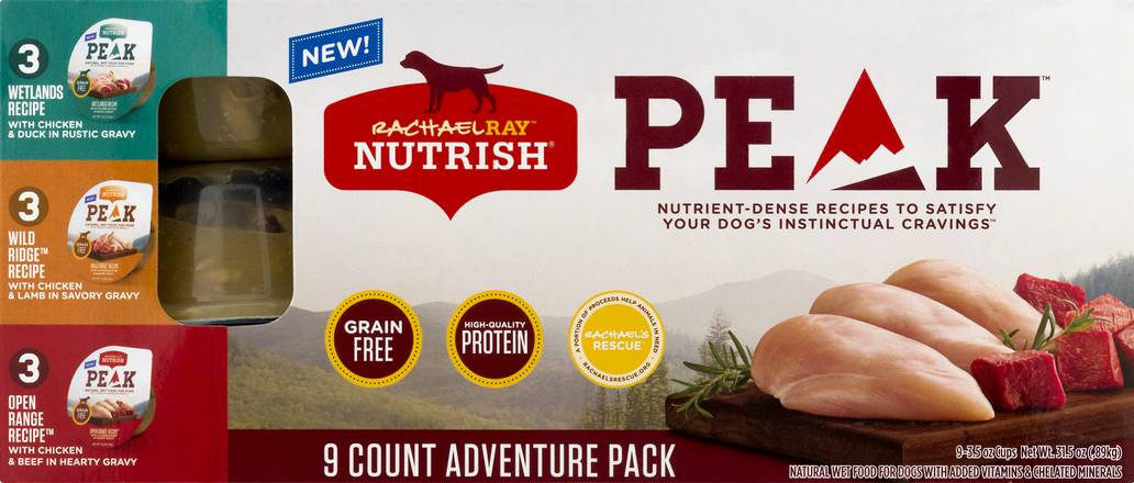 Rachael Ray Nutrish Peak Natural Wet Dog Food Adventure pack (9 ct)