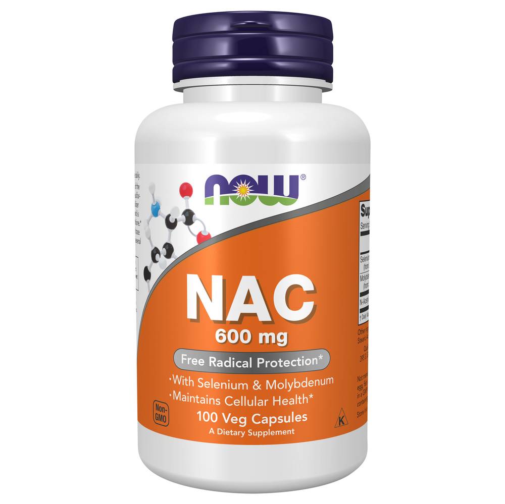 NOW Nac Free Radical Protection Dietary Supplement (100 ct)