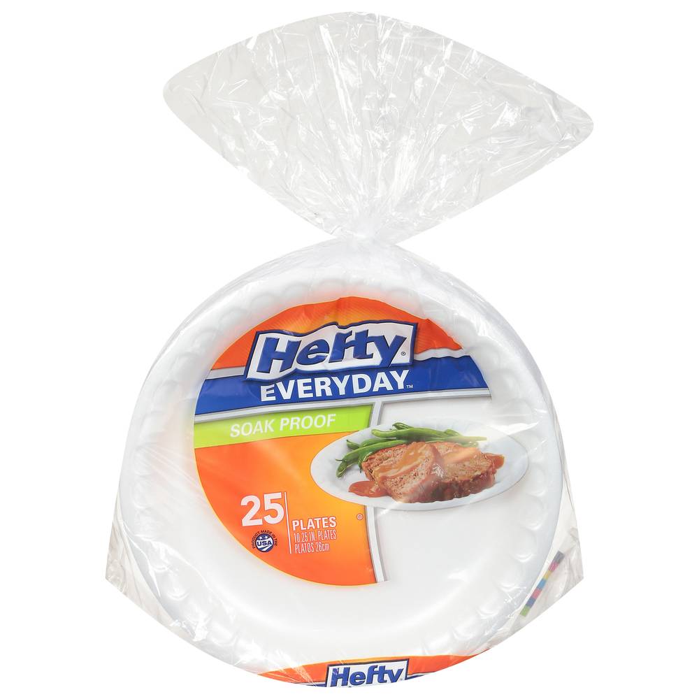 Hefty Everyday Soak Proof Flat Plates (25 ct)