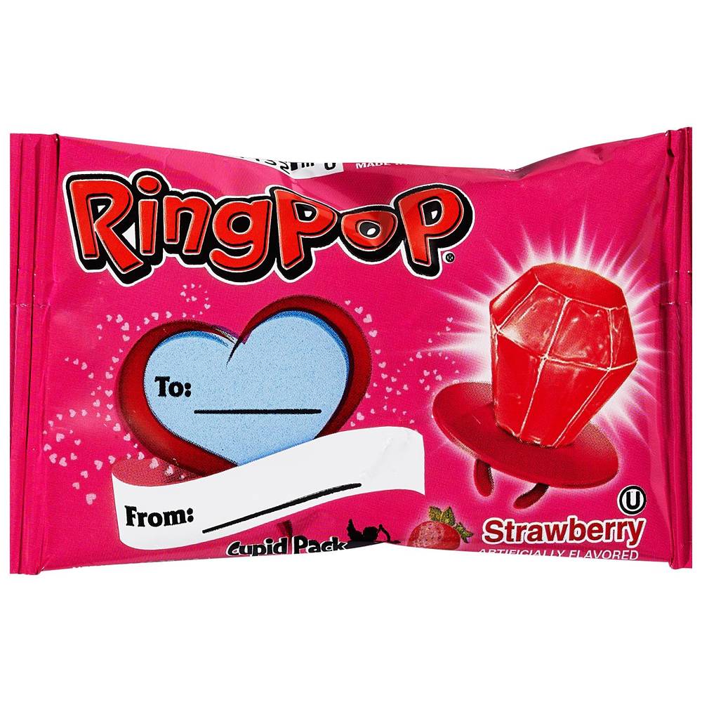 Valentine'S Day Ring Pop, Strawberry, 0.5 Oz