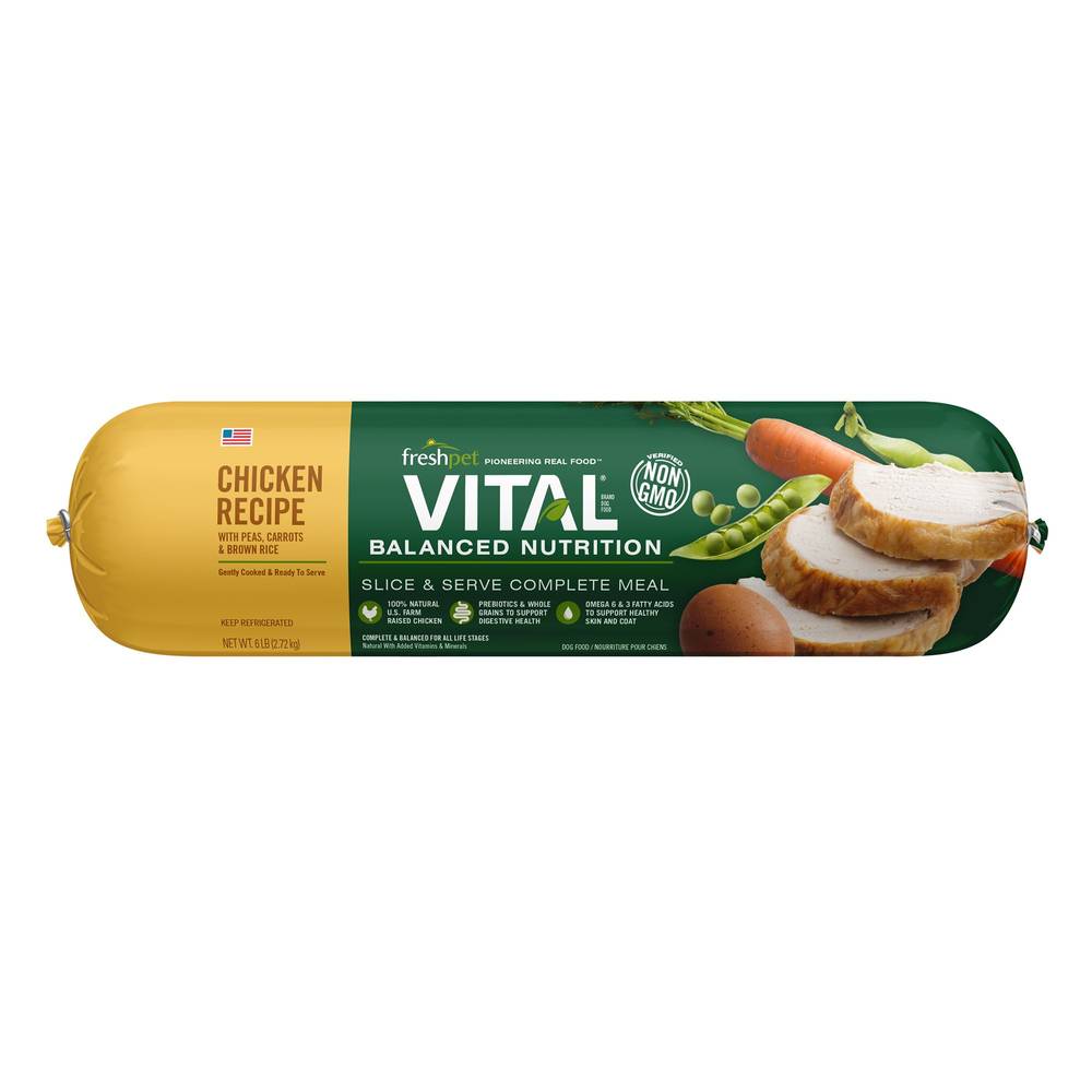 Freshpet® Vital™Balanced Nutrition Chicken Adult Dog Food (Flavor: Chicken, Vegetable & Rice, Size: 6 Lb)