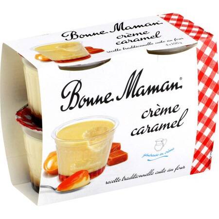 Crème caramel BONNE MAMAN - les 4 pots de 100 g