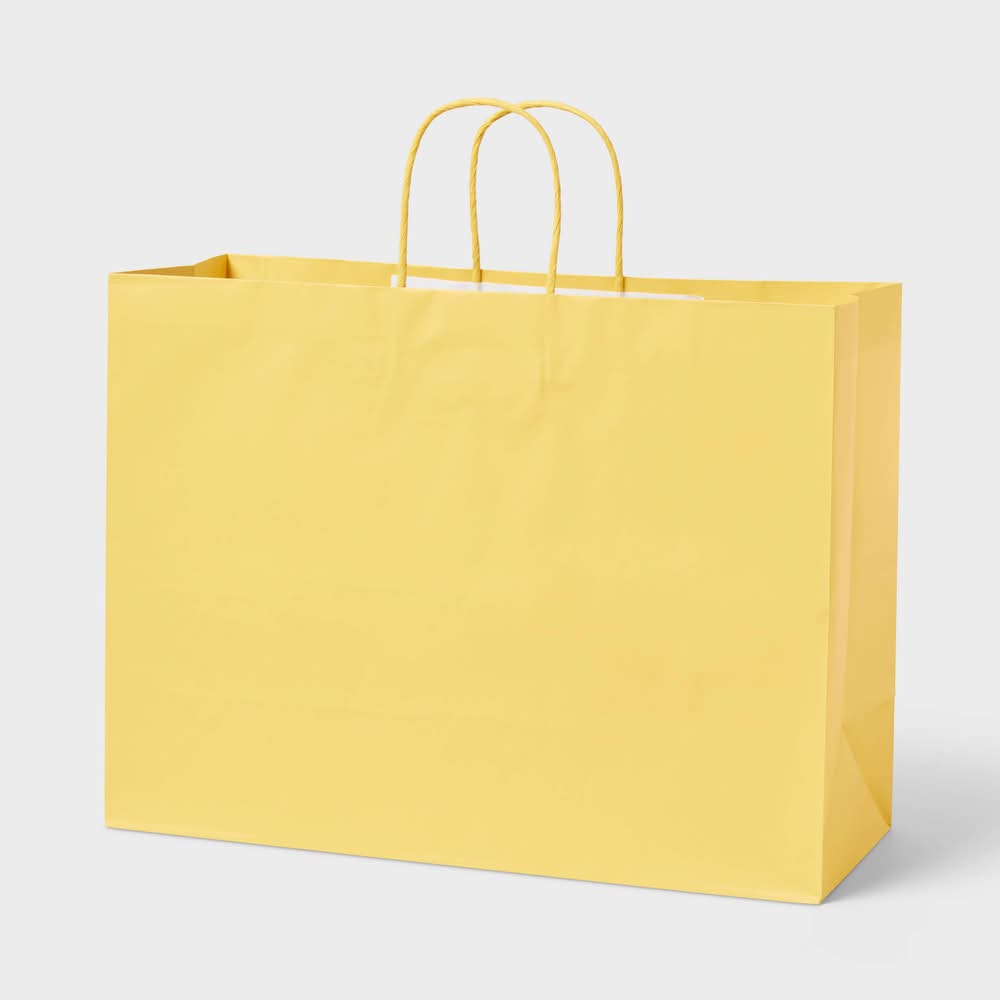Spritz Solid Gift Bag, Medium, Yellow