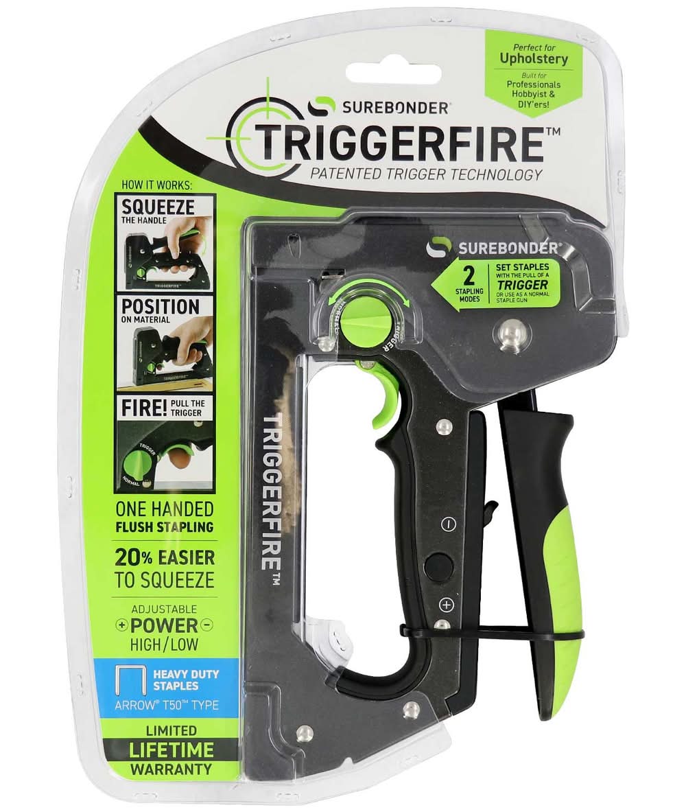 SUREBONDER TriggerFire Heavy Duty, Narrow Crown, Manual Staple Gun