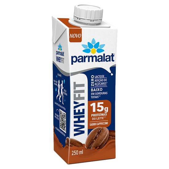 Parmalat bebida láctea uht cappuccino zero lactose wheyfit (250 ml)