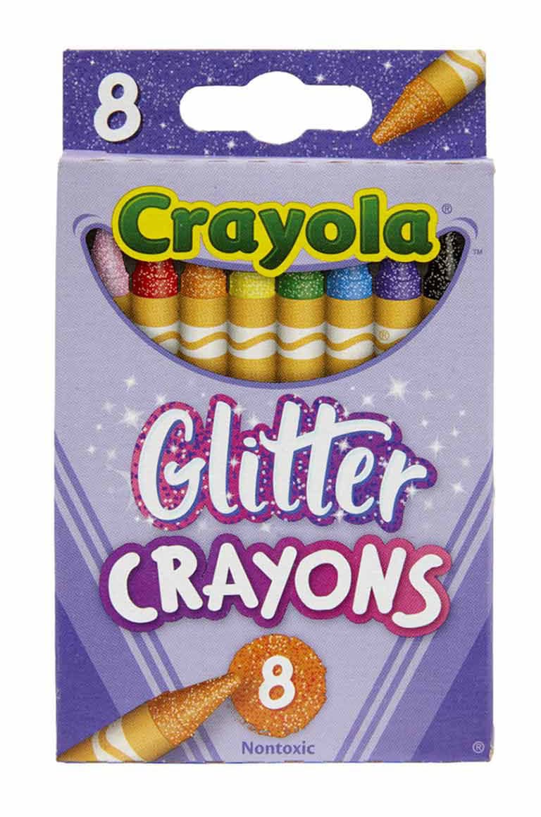 Crayola Glitter Crayons, Assorted (8 ct)