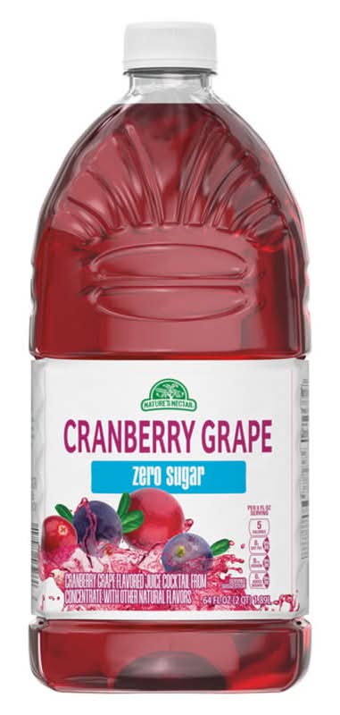 Nature's Nectar Zero Sugar Juice Cocktail, Cranberry-Grape (64 fl oz)