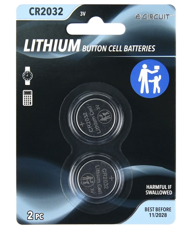 E-Circuit Lithium Button Cell Batteries (2 ct)