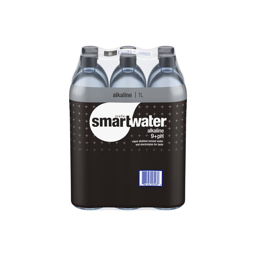 Smartwater Alkaline Bottles, 33.8 Oz, 6 Pk