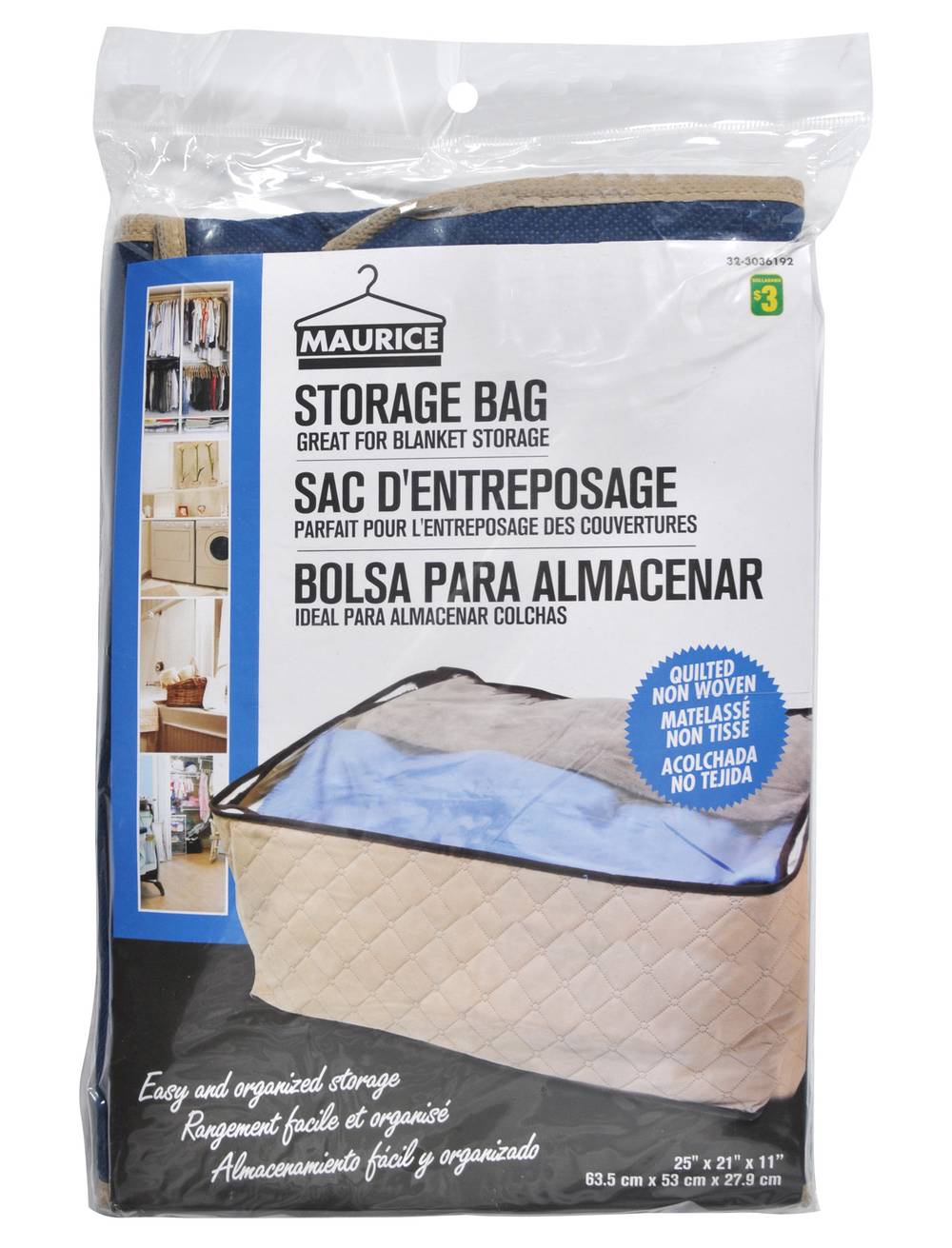 Maurice sac d'entreposage matelassé - maurice quilted storage bag